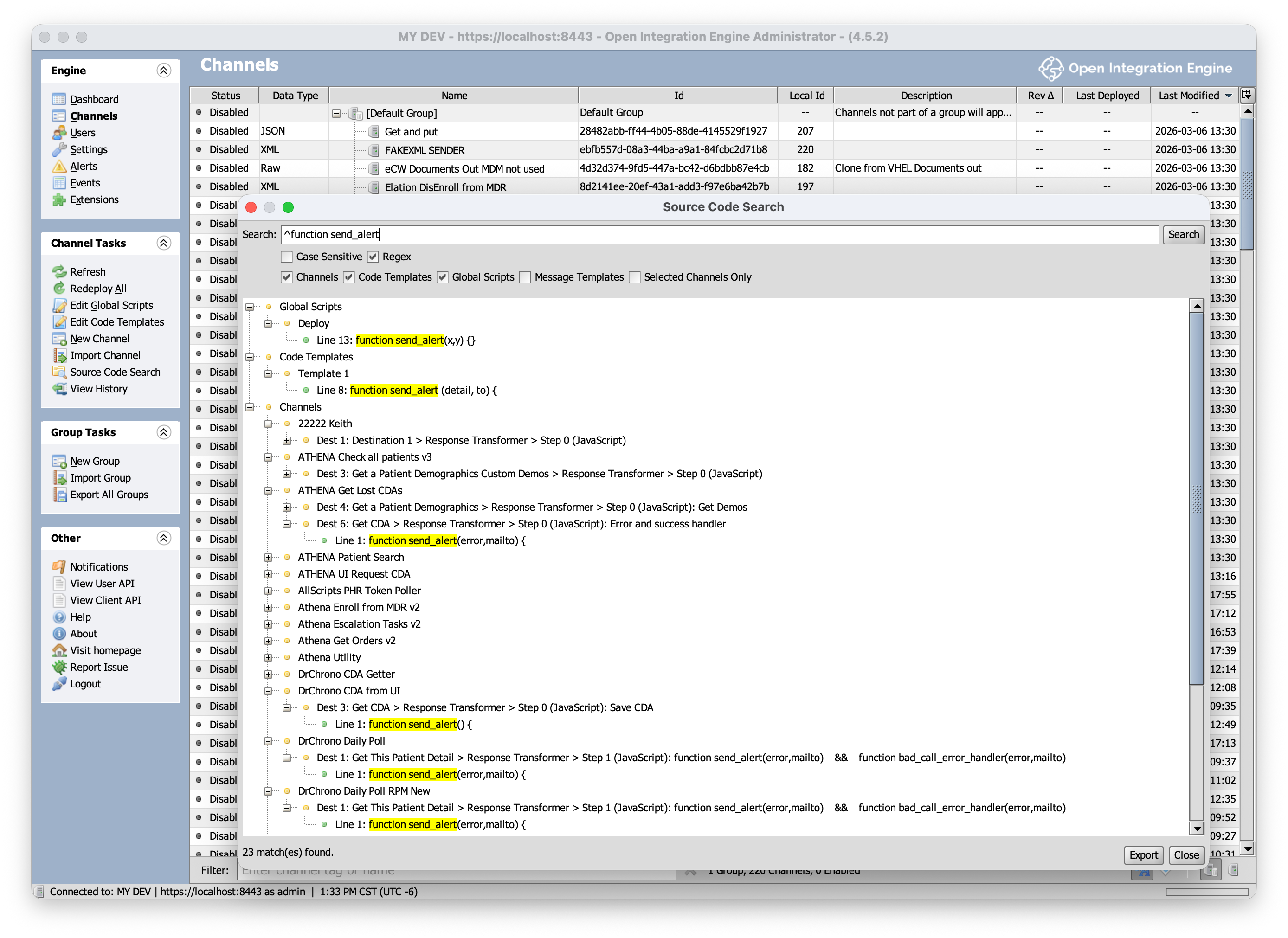 Source Code Search screenshot